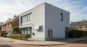 Warmtepomp hoekwoning: waarom de zijgevel meer vermogen vraagt